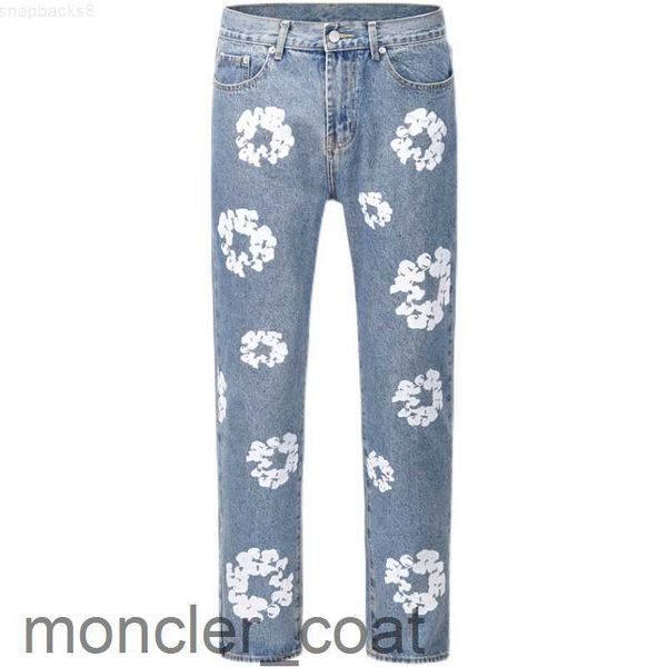 men's jeans high street denim tears style kapok washed straight jeans men's vintage loose pants, Blue
men's jeans high street denim tears style kapok washed straight jeans men's vintage loose pants, Blue