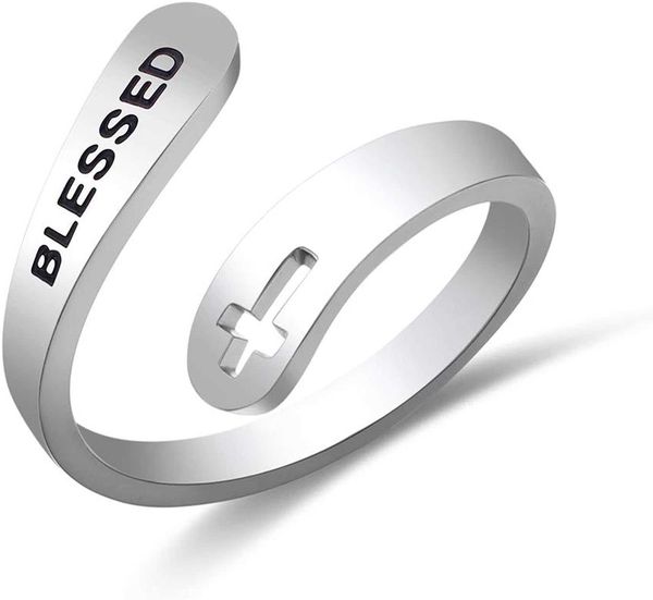 faith ring cross jewelry open statement rings for women girls men adjustable stainless steel, Golden;silver
faith ring cross jewelry open statement rings for women girls men adjustable stainless steel, Golden;silver