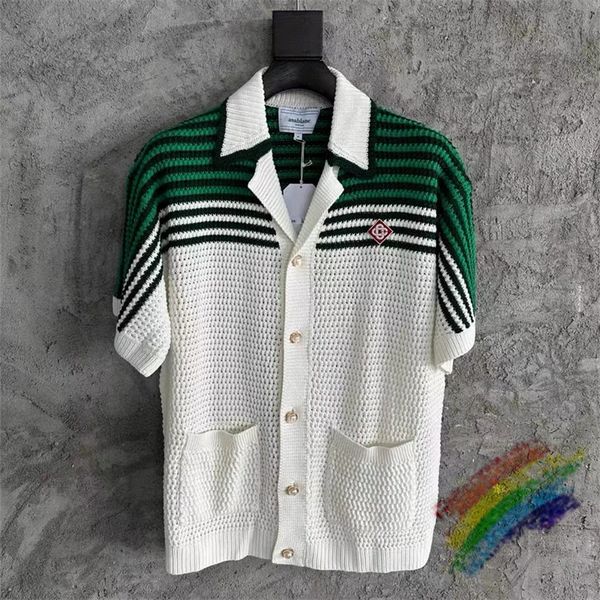 men's sweaters short sleeve casablanca jacquard sweater men women 1 quality cardigan embroidery sweatshirts 230831, White;black
men's sweaters short sleeve casablanca jacquard sweater men women 1 quality cardigan embroidery sweatshirts 230831, White;black