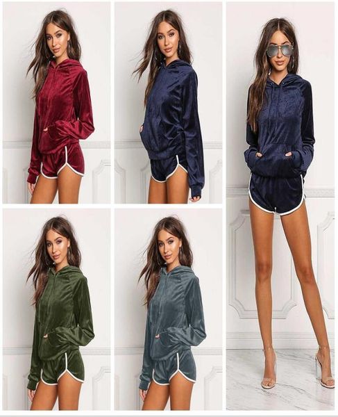 women fashion sportswear autumn gold velvet tracksuit womens two piece set hooded hoodies short pants casual sporting suits2309471, Black;white
women fashion sportswear autumn gold velvet tracksuit womens two piece set hooded hoodies short pants casual sporting suits2309471, Black;white