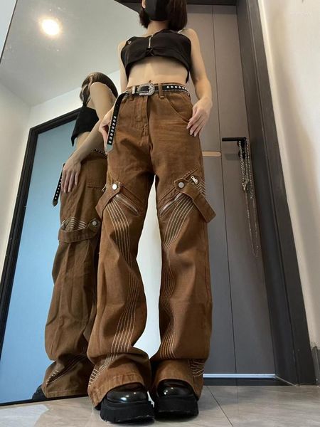 women's jeans y2k brown vintage bandage women hip hop high street denim pants 90s streetwear goth style wide leg trousers mujer, Blue
women's jeans y2k brown vintage bandage women hip hop high street denim pants 90s streetwear goth style wide leg trousers mujer, Blue