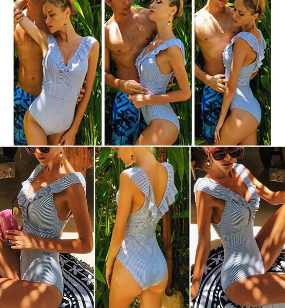 womens stripe one piece swimsuit push up bikini high cut swimwear beachwear6955845, White;black
womens stripe one piece swimsuit push up bikini high cut swimwear beachwear6955845, White;black