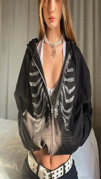 rhine skeleton 2021 summer zip up oversized hoodie goth women grunge hooded jacket streetwear retro sweat4914138, Black
rhine skeleton 2021 summer zip up oversized hoodie goth women grunge hooded jacket streetwear retro sweat4914138, Black