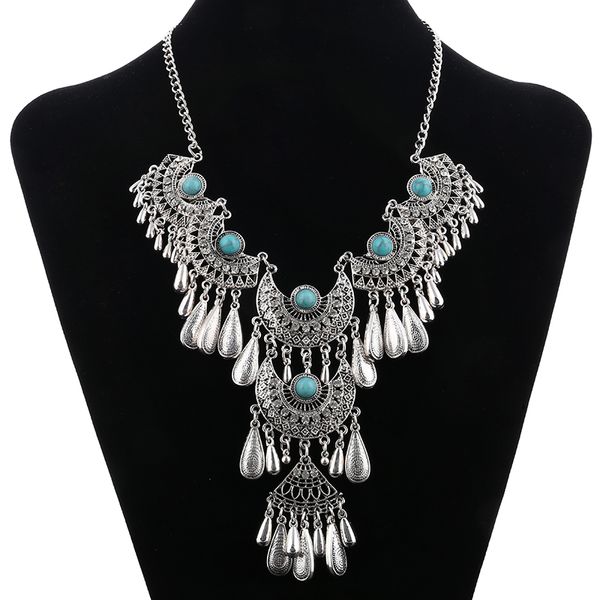 pendant necklaces vintage ethnic exaggerated statement antique silver color carved water drop tassel for women boho jewelry 230831
pendant necklaces vintage ethnic exaggerated statement antique silver color carved water drop tassel for women boho jewelry 230831