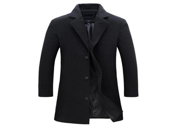 2018 fashion men039s wool coat winter warm solid color long trench jacket male single breasted business casual overcoat parka5839230, Black
2018 fashion men039s wool coat winter warm solid color long trench jacket male single breasted business casual overcoat parka5839230, Black