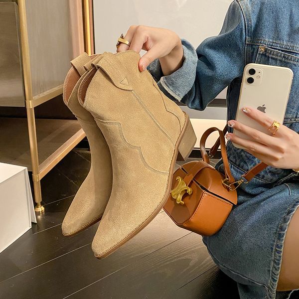 boots classic western for woman cow suede pointed toe wedges heel ankle simple comfortable cowboy female 230831, Black
boots classic western for woman cow suede pointed toe wedges heel ankle simple comfortable cowboy female 230831, Black