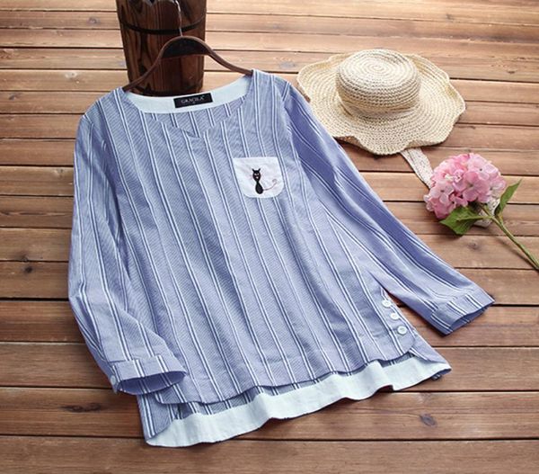 women blouse ladies autumn long sleeve striped shirts casual side buttons irregular blouse v neck blusas work plus size y200934083517, White
women blouse ladies autumn long sleeve striped shirts casual side buttons irregular blouse v neck blusas work plus size y200934083517, White