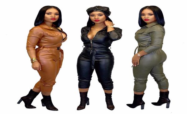 q368 europe and the united states 2019 ladies explosion models leather long jumpsuit including belta219665657904639, White;black
q368 europe and the united states 2019 ladies explosion models leather long jumpsuit including belta219665657904639, White;black