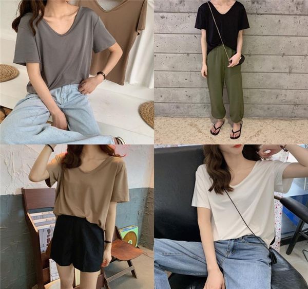 shirt spring and summer 4color versatile slim two wear uneck vneck lazy loose tshirt3468018, White
shirt spring and summer 4color versatile slim two wear uneck vneck lazy loose tshirt3468018, White
