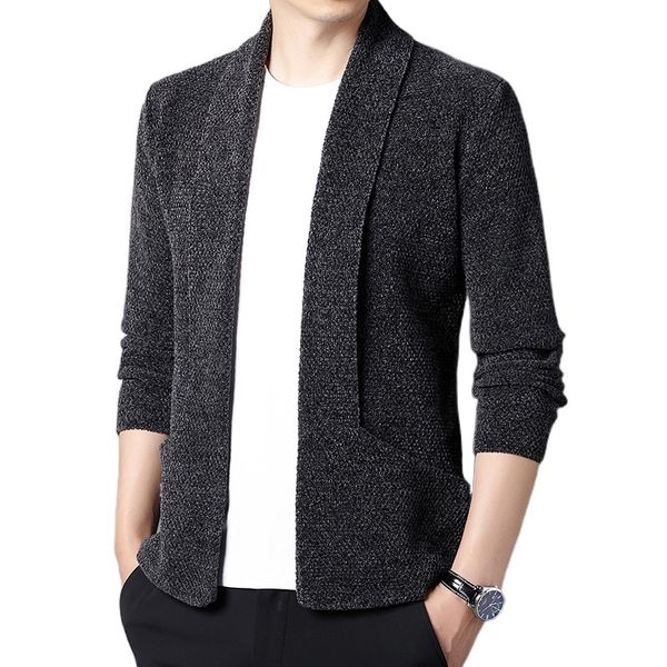 men's sweaters knitted cardigan chenille lapel buttonless solid color simple business casual mens 2023 230831, White;black
men's sweaters knitted cardigan chenille lapel buttonless solid color simple business casual mens 2023 230831, White;black