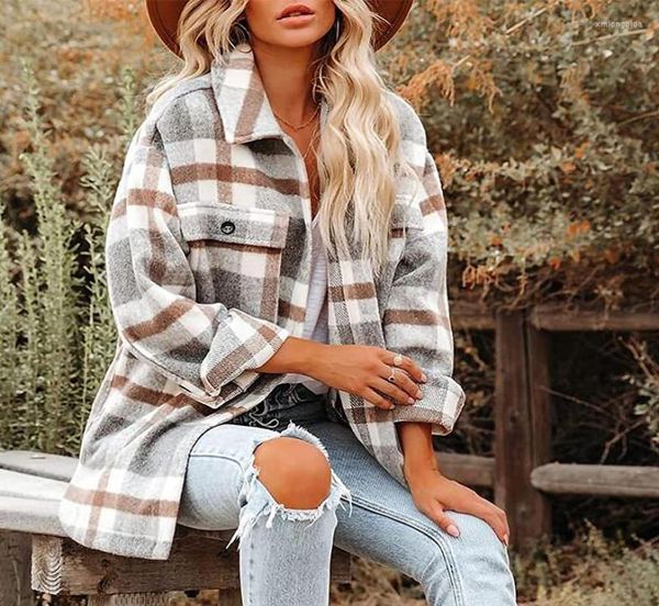 women039s jackets autumn womens plaid jacket long sleeve lapel buttondown shirts wool blend shacket coat casual outwear w2343856, Black;brown
women039s jackets autumn womens plaid jacket long sleeve lapel buttondown shirts wool blend shacket coat casual outwear w2343856, Black;brown