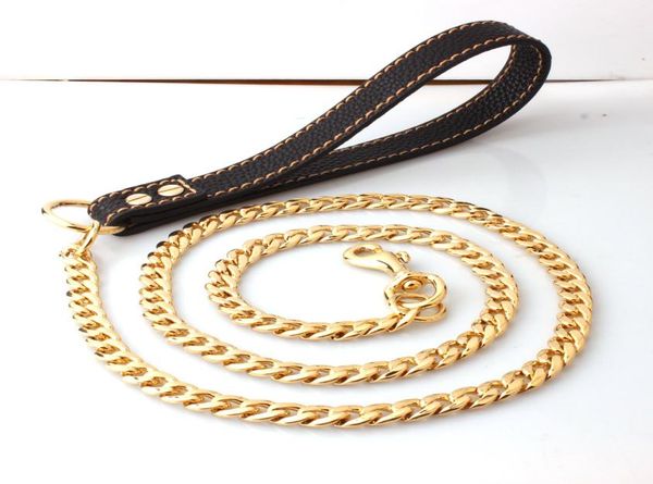 12mm 125cm gold tone 316l stainless steel dog slip leash cuban chain dog training choke collar strong traction practical chain nec7291584, Silver
12mm 125cm gold tone 316l stainless steel dog slip leash cuban chain dog training choke collar strong traction practical chain nec7291584, Silver