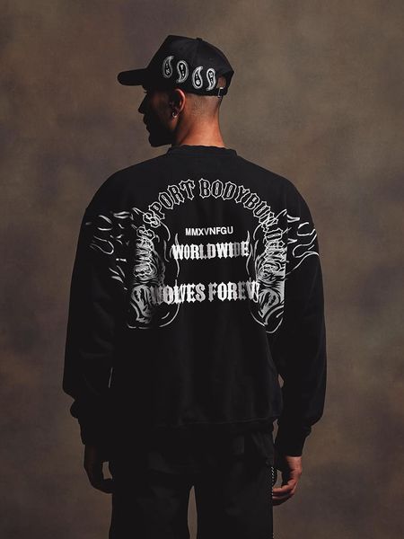 men's hoodies sweatshirts darc sport wolves crewneck fleece oversized bodybuilding fitness gym men clothing workout us size darcs sweat, Black
men's hoodies sweatshirts darc sport wolves crewneck fleece oversized bodybuilding fitness gym men clothing workout us size darcs sweat, Black