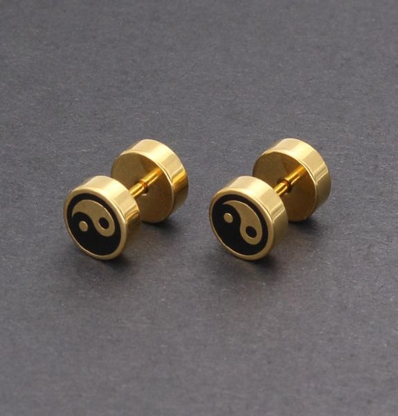 goldsilver barbell titanium steel yinyang tai chi men stud earrings punk ear stud male jewelry earings for friend9043797, Golden;silver
goldsilver barbell titanium steel yinyang tai chi men stud earrings punk ear stud male jewelry earings for friend9043797, Golden;silver
