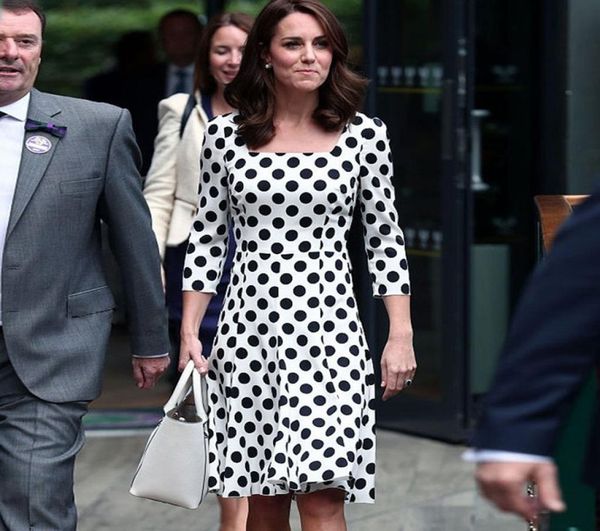kate middleton polka dot print luxuty women princess dress square collar dresses 12833065778, Black;pink
kate middleton polka dot print luxuty women princess dress square collar dresses 12833065778, Black;pink