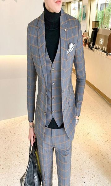 new men039s luxury fashion plaid male suit groom wedding dress suit 3 piece male formal business casual suits1015133, White;black
new men039s luxury fashion plaid male suit groom wedding dress suit 3 piece male formal business casual suits1015133, White;black