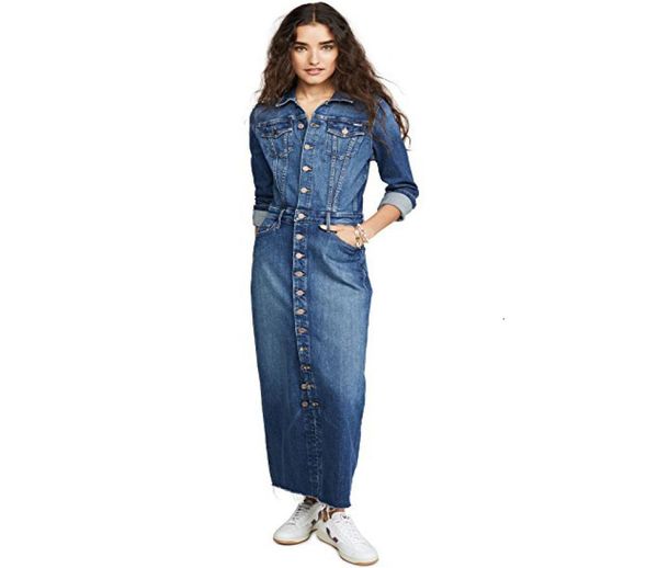 women denim dress stylish autumn fashion long sleeve slim fit single breasted jean shirt4155408, Black;gray
women denim dress stylish autumn fashion long sleeve slim fit single breasted jean shirt4155408, Black;gray