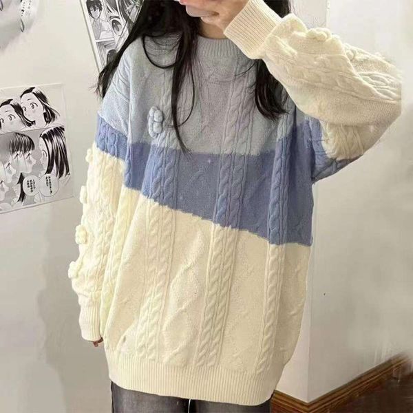 lazy loose outer wear hemp sweater womens autumn and winter style pullover casual fashionable versatile, White;black
lazy loose outer wear hemp sweater womens autumn and winter style pullover casual fashionable versatile, White;black