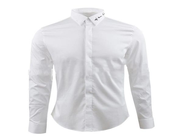 men039s dress shirts 2021 longsleeved shirt collar english embroidery large signature black and white small size for men8414845, White;black
men039s dress shirts 2021 longsleeved shirt collar english embroidery large signature black and white small size for men8414845, White;black