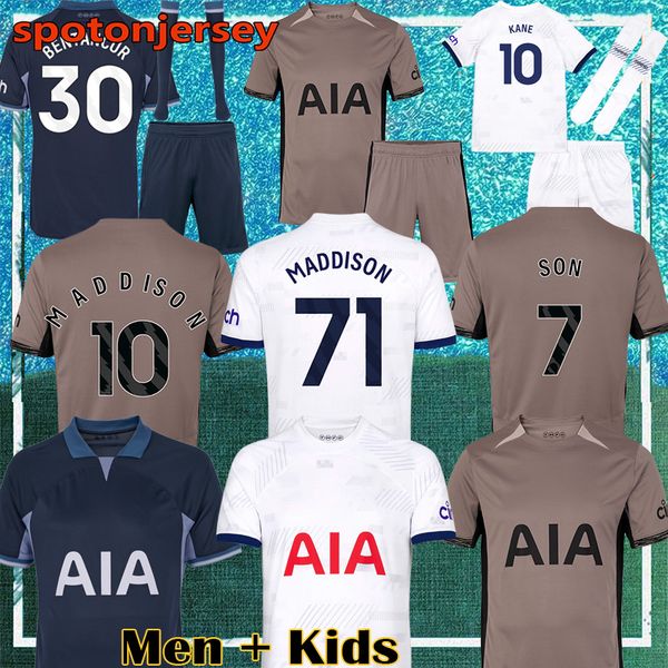 23 24 tottenhams kane son soccer jersey spence perisic dier 2023 lucas romero football kit shirt white home spurs men kids sets jersey madd, Black;yellow
23 24 tottenhams kane son soccer jersey spence perisic dier 2023 lucas romero football kit shirt white home spurs men kids sets jersey madd, Black;yellow