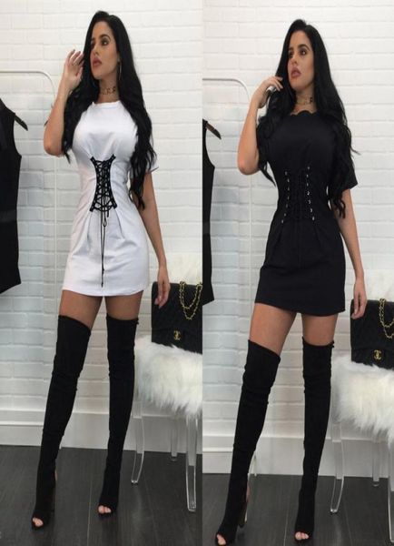 fashion women039s solid black white round collar waist band short sleeve t shirt cotton a line dress9529395
fashion women039s solid black white round collar waist band short sleeve t shirt cotton a line dress9529395