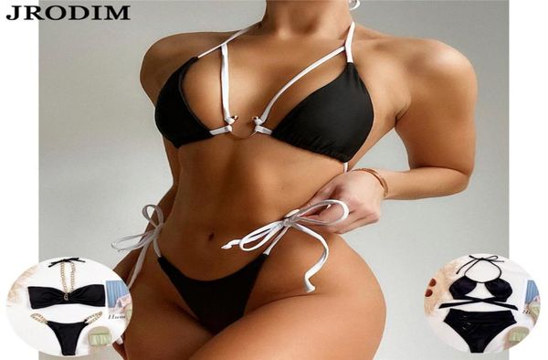 women039s swimwear jrodim halter thong bikini sets 2021 black ring bandage swimsuit women twopieces high waist 4 style ba8524978, White;black
women039s swimwear jrodim halter thong bikini sets 2021 black ring bandage swimsuit women twopieces high waist 4 style ba8524978, White;black