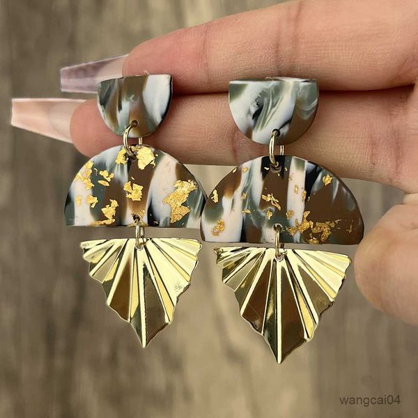 charm vintage earrings for women style soft pottery geometric clay earrings women prom jewelry factory wholesale r230901, Golden 
charm vintage earrings for women style soft pottery geometric clay earrings women prom jewelry factory wholesale r230901, Golden