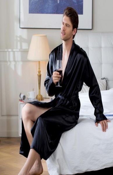new men039s satin silk bathrobe robe europe plus size long solid silk pajamas male sleepwear kimono homme dressing gown6890668, Black;brown
new men039s satin silk bathrobe robe europe plus size long solid silk pajamas male sleepwear kimono homme dressing gown6890668, Black;brown