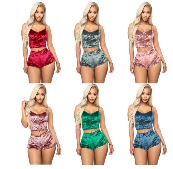 10 colors women velvet pajama sets ladies lace vneck crop shorts 2pcs sleepwear lingerie pajamas sets dhl3090924, Gray
10 colors women velvet pajama sets ladies lace vneck crop shorts 2pcs sleepwear lingerie pajamas sets dhl3090924, Gray