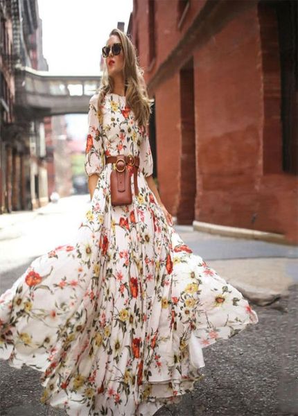 summer long dress floral print boho beach dress tunic maxi women party chiffon sundress vestidos de festa7002330, Black;gray
summer long dress floral print boho beach dress tunic maxi women party chiffon sundress vestidos de festa7002330, Black;gray