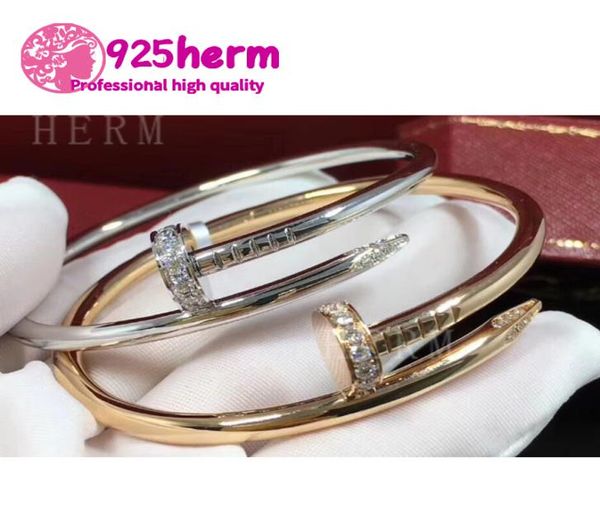 luxury screw nail bangle jewelry fashion 925 sterling silver female round hard bracelet classic star same style whole6638594, Black
luxury screw nail bangle jewelry fashion 925 sterling silver female round hard bracelet classic star same style whole6638594, Black