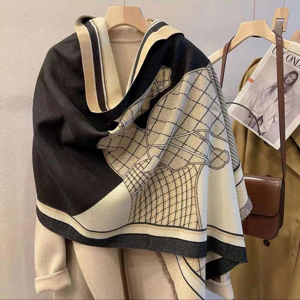 all match autumn and winter scarf light temperament horse retro pattern warm double sided artificial cashmere women, Blue;gray
all match autumn and winter scarf light temperament horse retro pattern warm double sided artificial cashmere women, Blue;gray