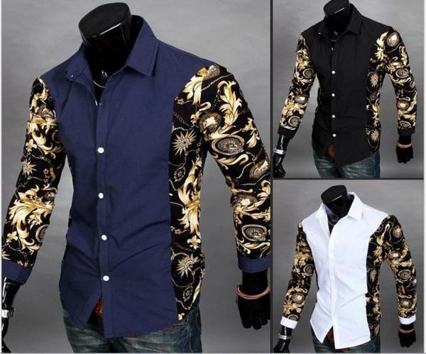 fashionmen part print floral pattern design turn down collar long sleeve patchwork men dress shirt 9483003, White;black
fashionmen part print floral pattern design turn down collar long sleeve patchwork men dress shirt 9483003, White;black
