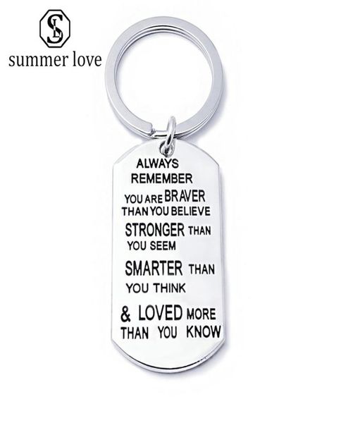 stainless steel key chain ring engraved inspirational word you are braver stronger smarter than you think pendant family friend je8488885, Slivery;golden
stainless steel key chain ring engraved inspirational word you are braver stronger smarter than you think pendant family friend je8488885, Slivery;golden