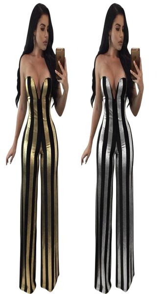 new women039s black striped strapless jumpsuits gold silver deep vneck wide leg pant club party cocktail long print jumpsuit2541579, Black;white
new women039s black striped strapless jumpsuits gold silver deep vneck wide leg pant club party cocktail long print jumpsuit2541579, Black;white