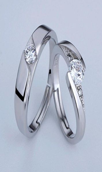925 sterling silver couple rings ct diamond white gold plated adjustable ring for women men engagement wedding whole5041819
925 sterling silver couple rings ct diamond white gold plated adjustable ring for women men engagement wedding whole5041819