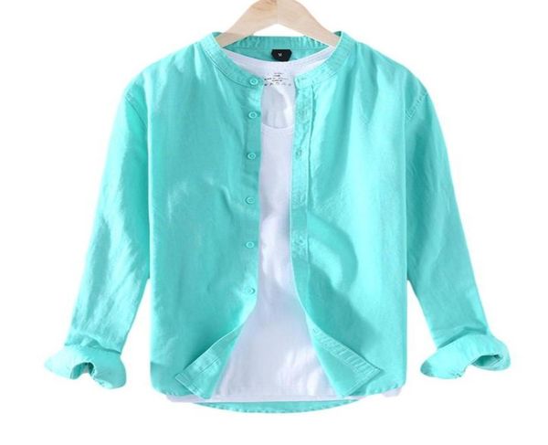 men039s casual shirts stand collar long sleeve for men cotton linen classical slim fit minimalist male daily green button 8386364, White;black
men039s casual shirts stand collar long sleeve for men cotton linen classical slim fit minimalist male daily green button 8386364, White;black