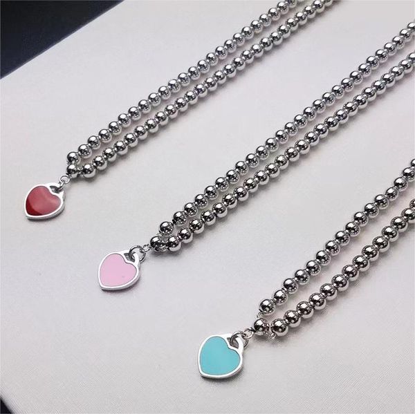 s925 sterling silver plated sweet love heart designer pendant necklace for women beads chain pink red blue ol elegant choker necklaces jewel
s925 sterling silver plated sweet love heart designer pendant necklace for women beads chain pink red blue ol elegant choker necklaces jewel