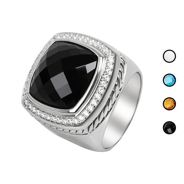 15mm square cubic zirconia statement ring with side stone fashion women's jewelry ring, Silver
15mm square cubic zirconia statement ring with side stone fashion women's jewelry ring, Silver