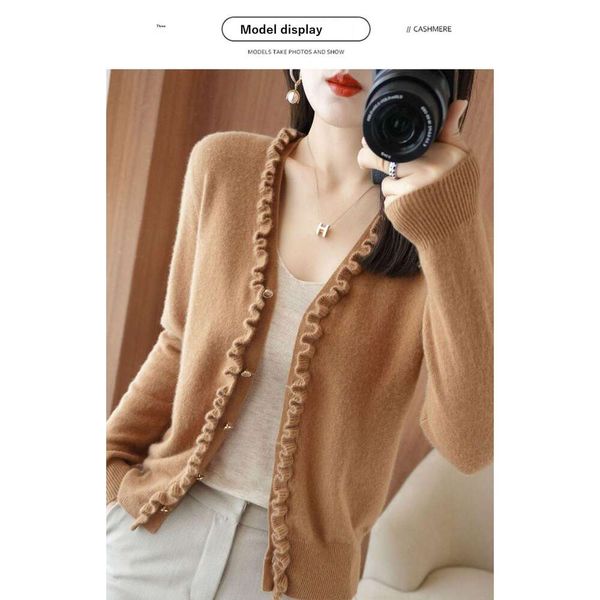 french light luxury sweater jacket female niche design lace collar imitation wool cardigan fashionable versatile, White;black
french light luxury sweater jacket female niche design lace collar imitation wool cardigan fashionable versatile, White;black