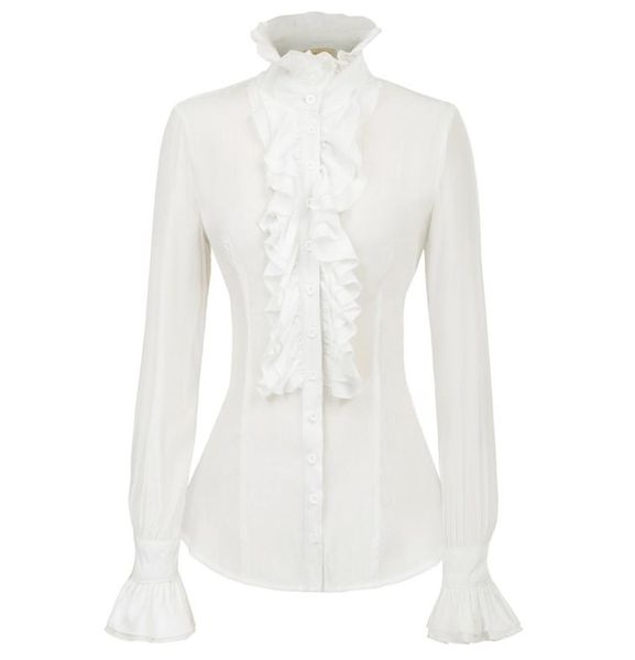 steampunk shirt women slim ruffles decorated shirt medieval long sleeve stand collar retro party office casual blouse lady7356290, White
steampunk shirt women slim ruffles decorated shirt medieval long sleeve stand collar retro party office casual blouse lady7356290, White