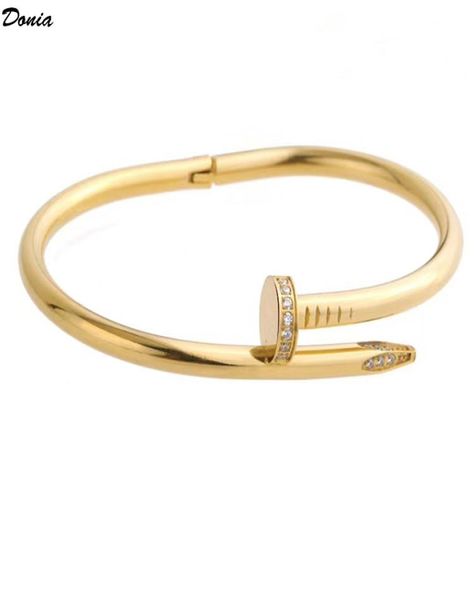donia jewelry designer bracelet nail classic titanium steel micro inlaid zircon bracelet for men and women luxury bracelet4140358, Black
donia jewelry designer bracelet nail classic titanium steel micro inlaid zircon bracelet for men and women luxury bracelet4140358, Black