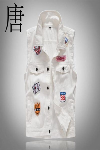 tang cool 2019 patch white masculino mens single breasted men vest denim jeans waistcoat1113190, Black;white
tang cool 2019 patch white masculino mens single breasted men vest denim jeans waistcoat1113190, Black;white