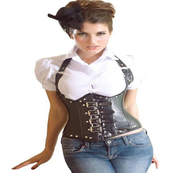 fashionwomen039s big plus size underbust gothic buckles steel boned pu leather look halterneck bustier corset with studed2613220, Black;white
fashionwomen039s big plus size underbust gothic buckles steel boned pu leather look halterneck bustier corset with studed2613220, Black;white