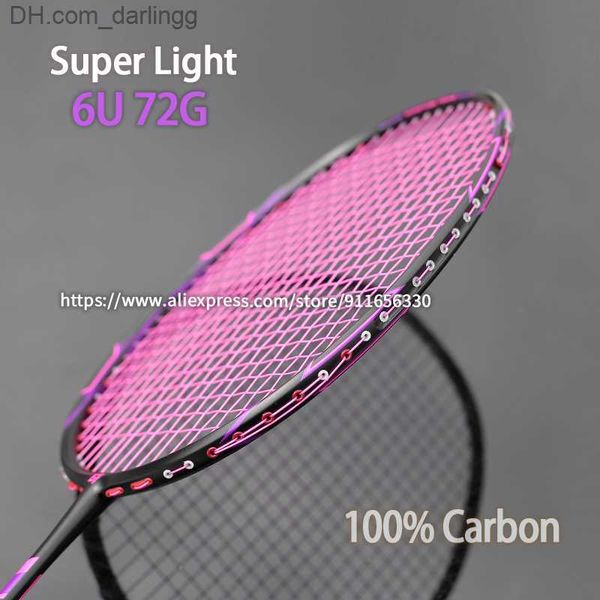 badminton rackets professional 100% full carbon fiber badminton rackets strings ultra light 6u 73g g5 racquet with bags speed sports q230901
badminton rackets professional 100% full carbon fiber badminton rackets strings ultra light 6u 73g g5 racquet with bags speed sports q230901