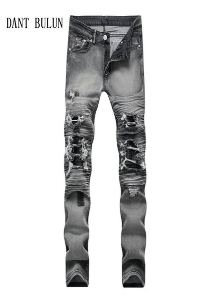 men ripped biker jeans distressed moto skinny denim hip hop destroyed knee leather pleated patch jeans18188332549, Blue
men ripped biker jeans distressed moto skinny denim hip hop destroyed knee leather pleated patch jeans18188332549, Blue