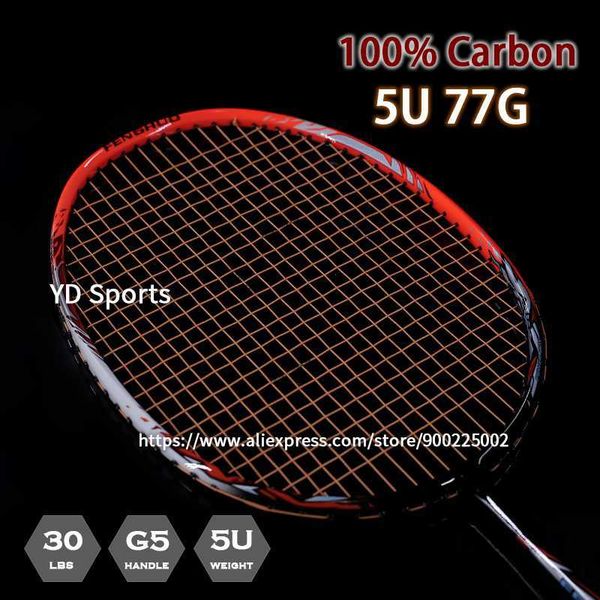 badminton rackets 5u 75g 100% t700 carbon fiber badminton racket ultralight strung professional racquet with bags 22-30lbs g4 speed sport q2
badminton rackets 5u 75g 100% t700 carbon fiber badminton racket ultralight strung professional racquet with bags 22-30lbs g4 speed sport q2