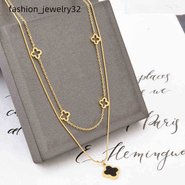 pendant necklaces double layered clover pendant necklace 18k gold stainless steel necklaces jewelry for women gift, Silver
pendant necklaces double layered clover pendant necklace 18k gold stainless steel necklaces jewelry for women gift, Silver
