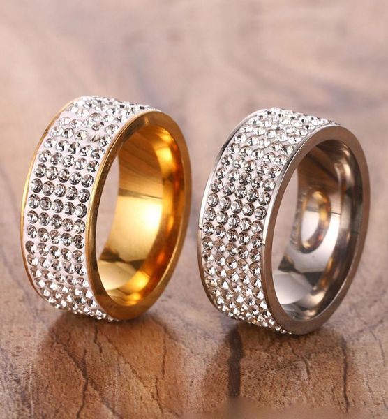 5 rows stainless steel diamond crystal band rings with side stones gold finger rings couple for women men wedding jewelry7425896, Silver
5 rows stainless steel diamond crystal band rings with side stones gold finger rings couple for women men wedding jewelry7425896, Silver