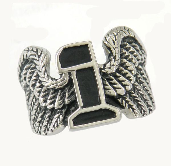 fanssteel stainless steel punk vintage mens or womens jewelry angel or eagle wing number one biker ring gift for brothers sisters 2909012, Silver
fanssteel stainless steel punk vintage mens or womens jewelry angel or eagle wing number one biker ring gift for brothers sisters 2909012, Silver